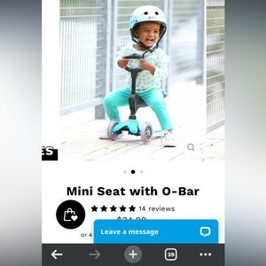 O ring and seat for mini micro scooter. .